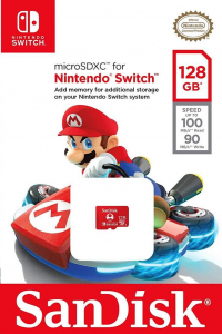 128GB microSDXC Sandisk Nintendo Switch UHS-I CL10 U3 A1 V30  (183552 / SDSQXAO-128G-GNCZN)